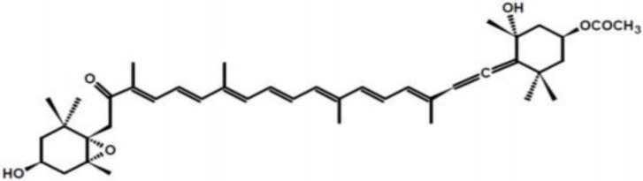 Химическая структура фукоксантина.